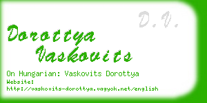 dorottya vaskovits business card